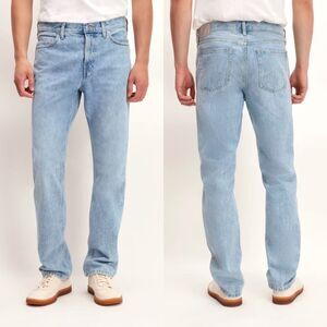 Everlane The Authentic Straight Jean Blue Men's 38x28 NWT Organic Cotton FLAW